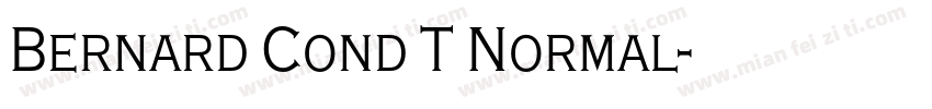 Bernard Cond T Normal字体转换
